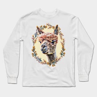 Alpaca - Floral Long Sleeve T-Shirt